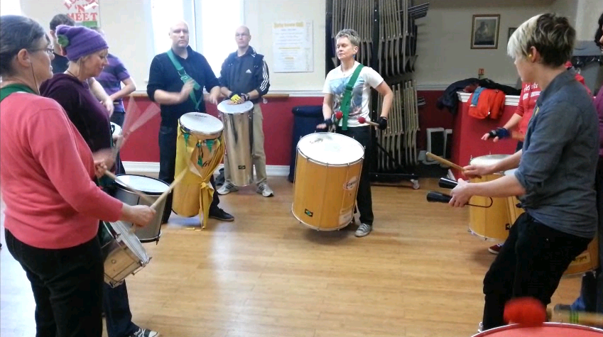 Calidoscopio Carnival Drummers at Practice